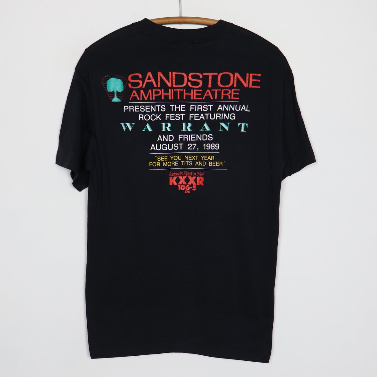 1989 Warrant Rage N Roll Rock Fest Concert Shirt
