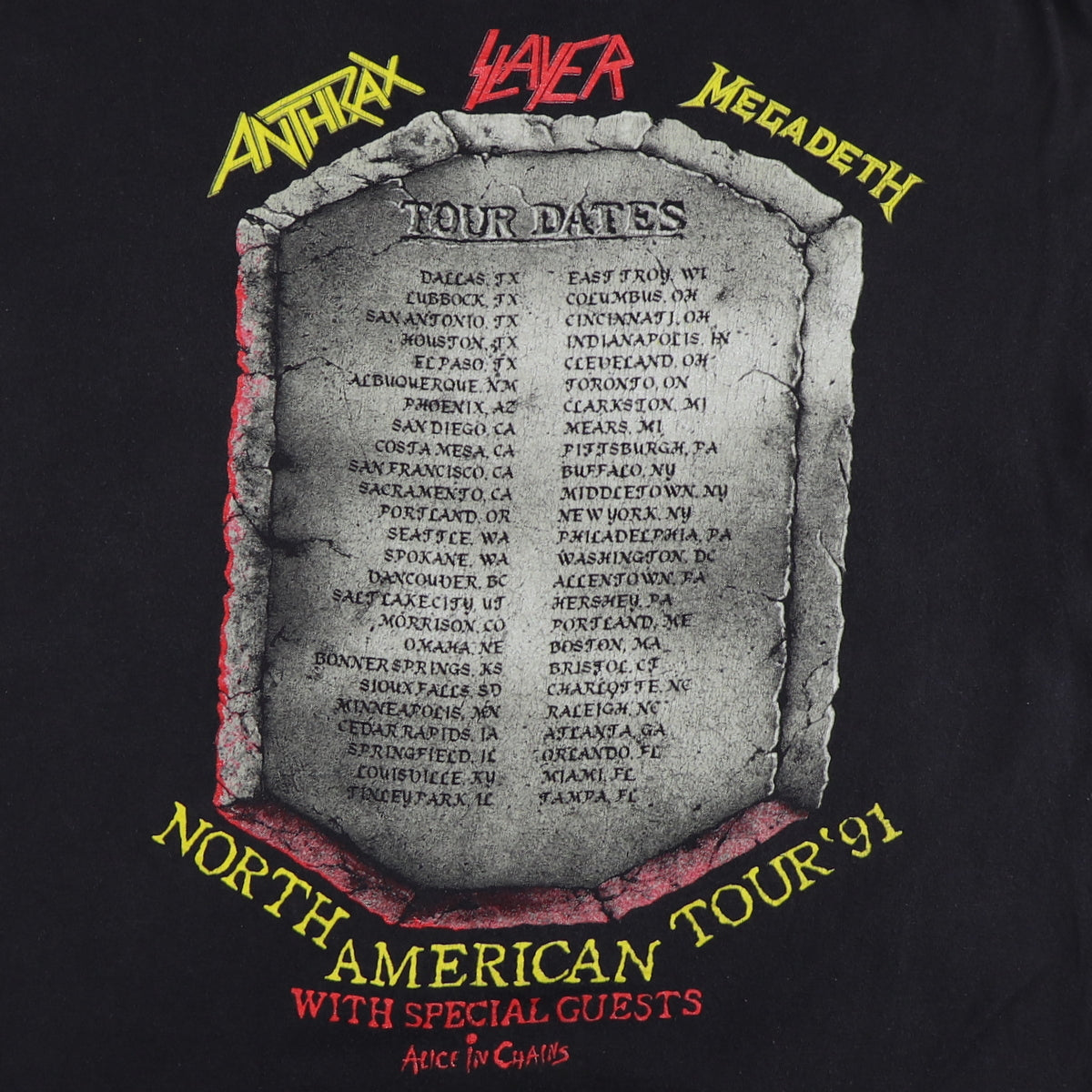 1991 Clash Of The Titans North American Tour Shirt – WyCo Vintage