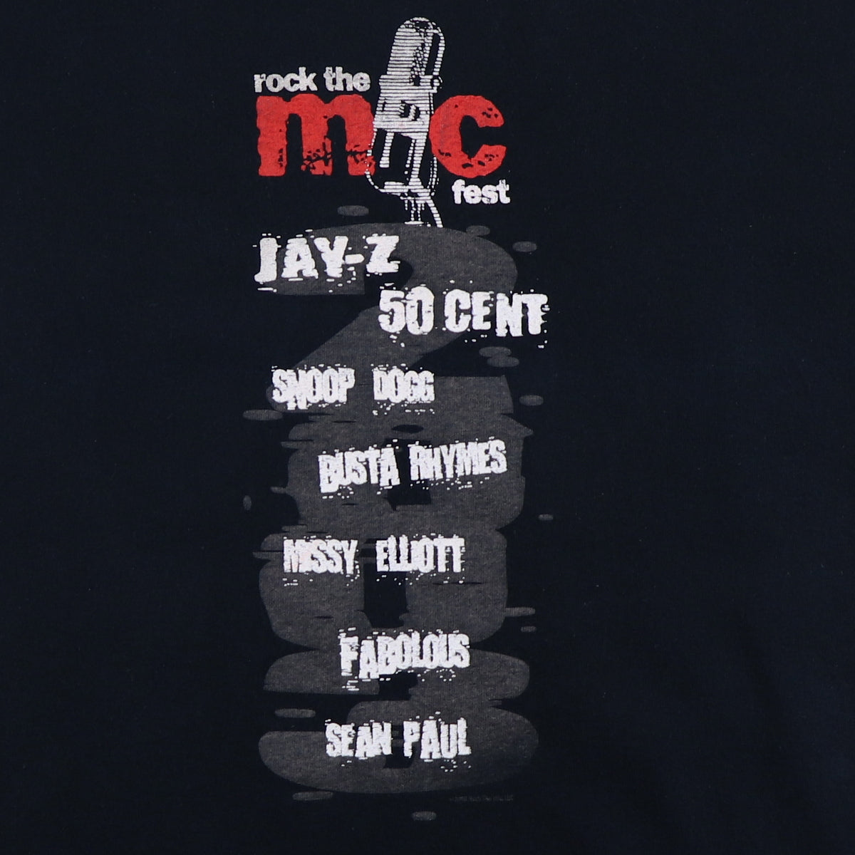 2003 Jay Z 50 Cent Rock The Mic Fest Concert Shirt