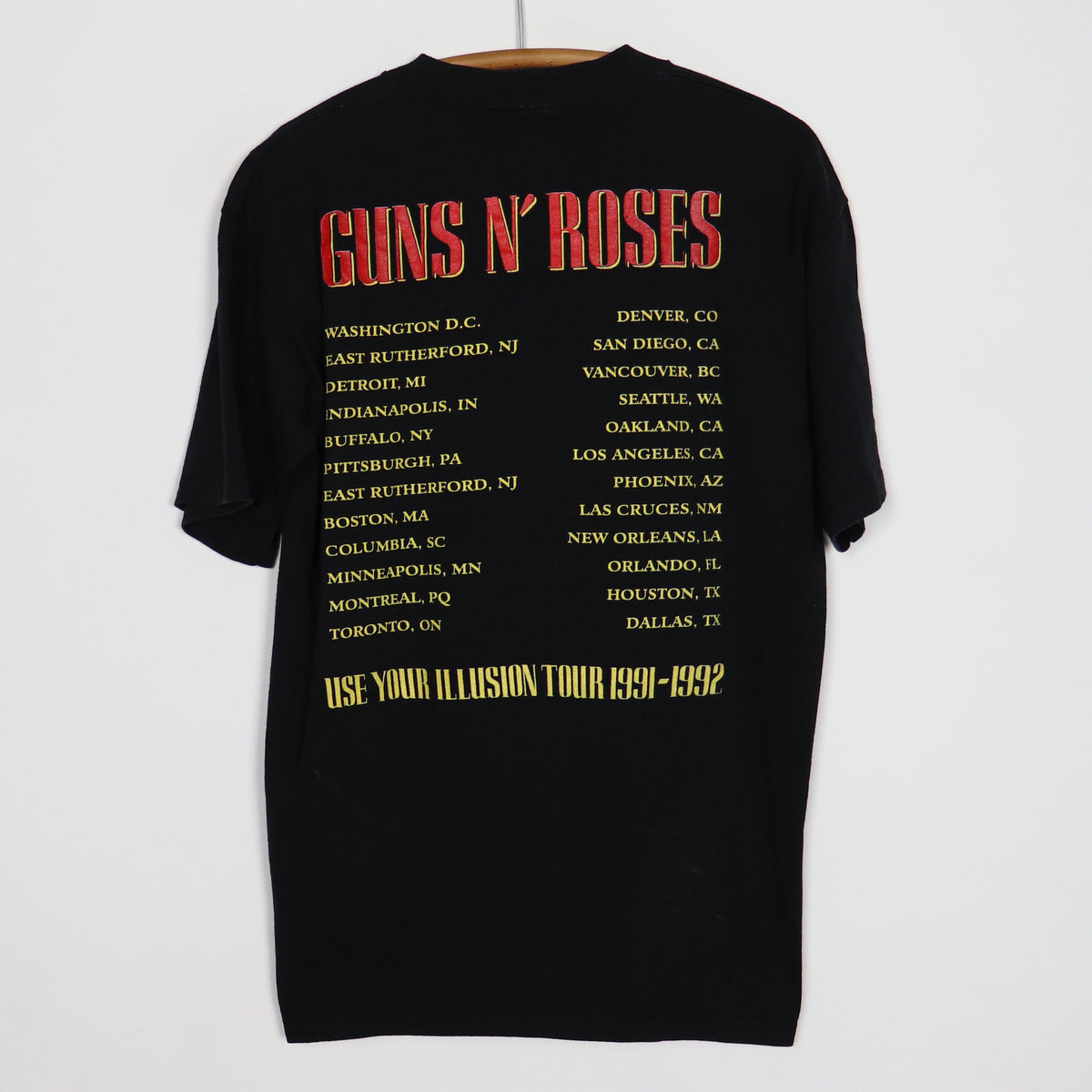 1991 Guns N Roses Use Your Illusion Tour Shirt