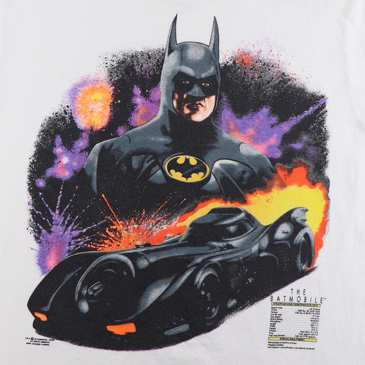 1989 Batman Batmobile Movie DC Comics Shirt