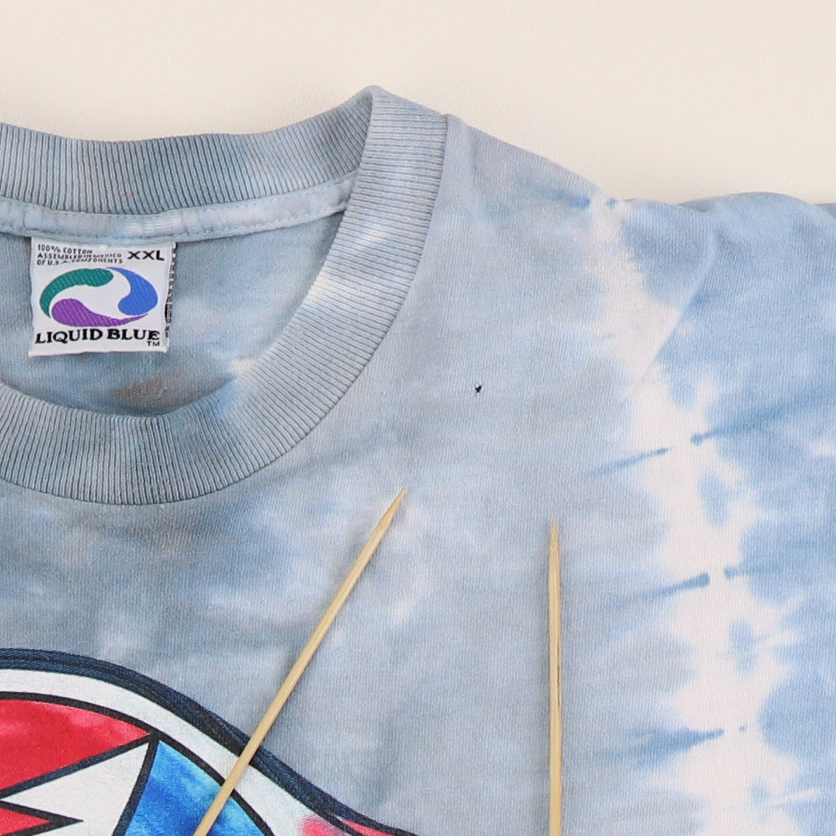 2000 Grateful Dead Melting Face Liquid Blue Tie Dye Shirt – WyCo