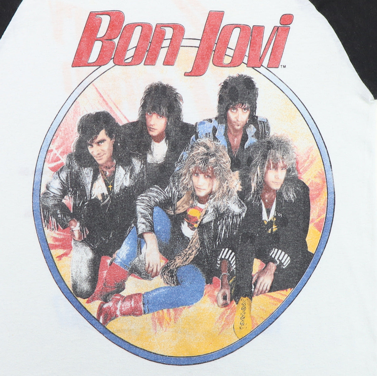 1987 Bon Jovi Slippery When Wet Tour Of The World Jersey Shirt