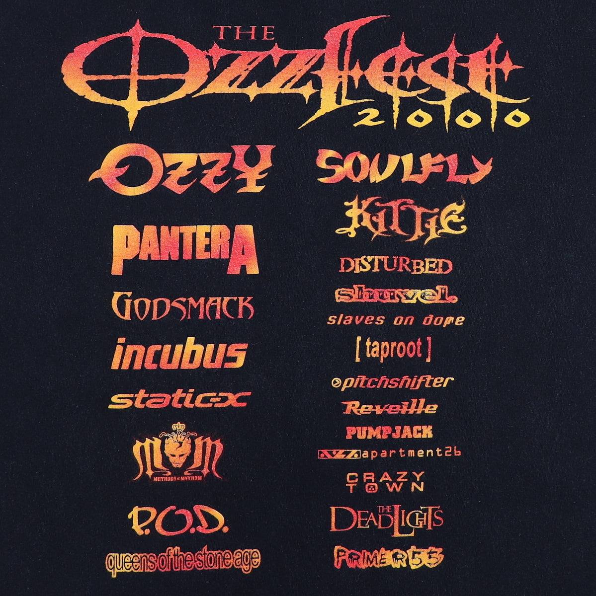 2000 Ozzy Osbourne Ozzfest Concert Shirt