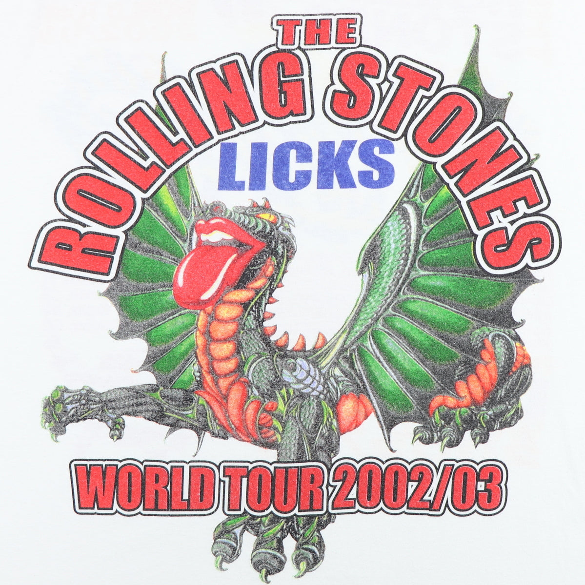 2002 Rolling Stones Licks World Tour Shirt