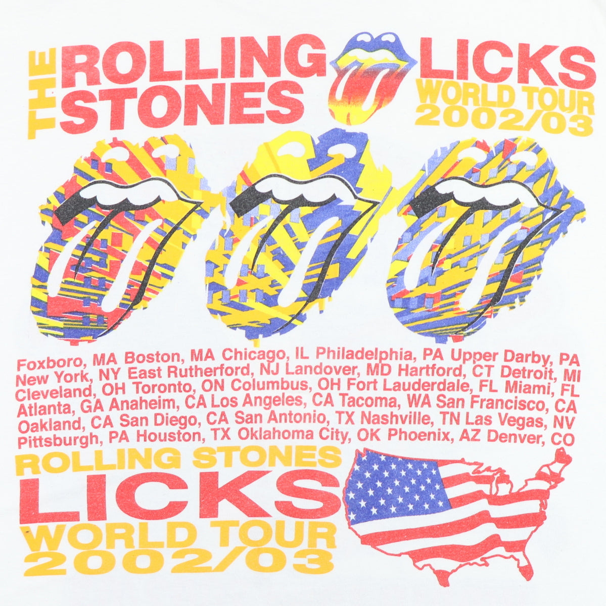 2002 Rolling Stones Licks World Tour Shirt – WyCo Vintage