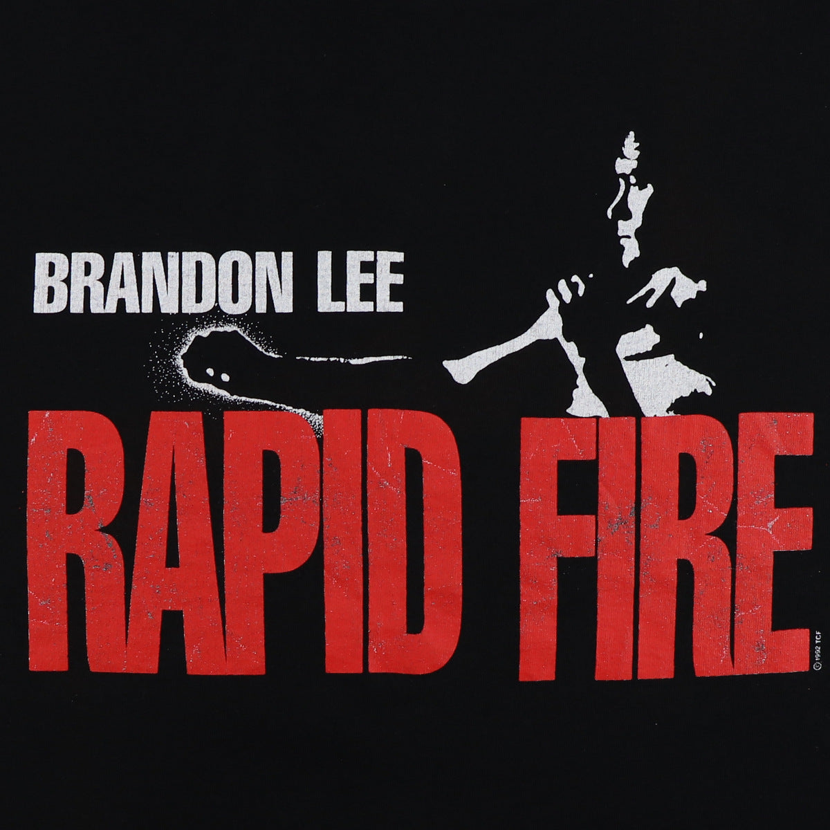 Vintage 1992 Rapid Fire Brandon hot Lee Movie Promo Shirt