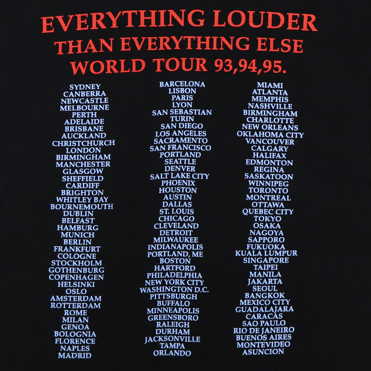 1994 Meat Loaf Everything Louder Than Everything Else World Tour Shirt