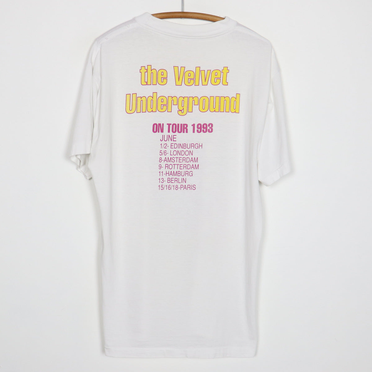 Original vintage 1993 Velvet Underground Tour Shirt | WyCo Vintage