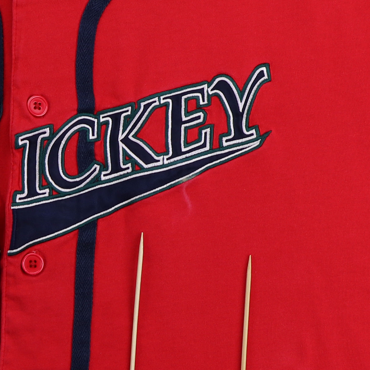 Mickey Mouse Sport Disney Vintage 90s Pinstripe Baseball Jersey –  thefuzzyfelt