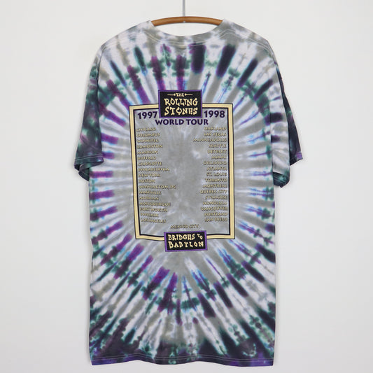 1997 Rolling Stones Bridges To Babylon Tie Dye Tour Shirt