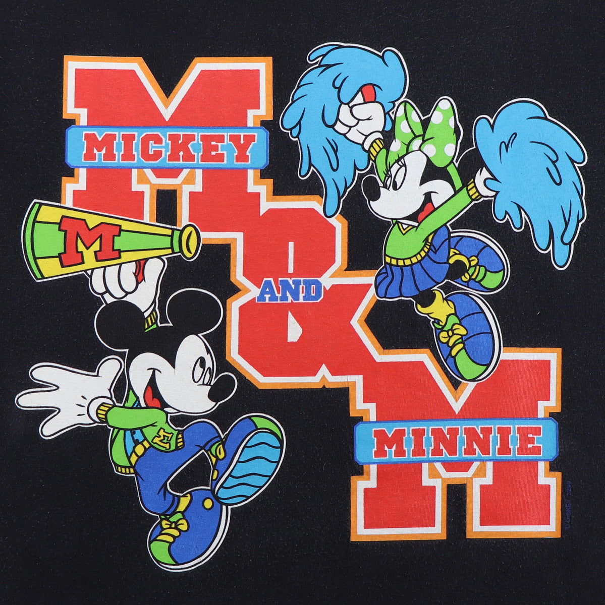 1990s Mickey Mouse Minnie Mouse Cheerleading Shirt