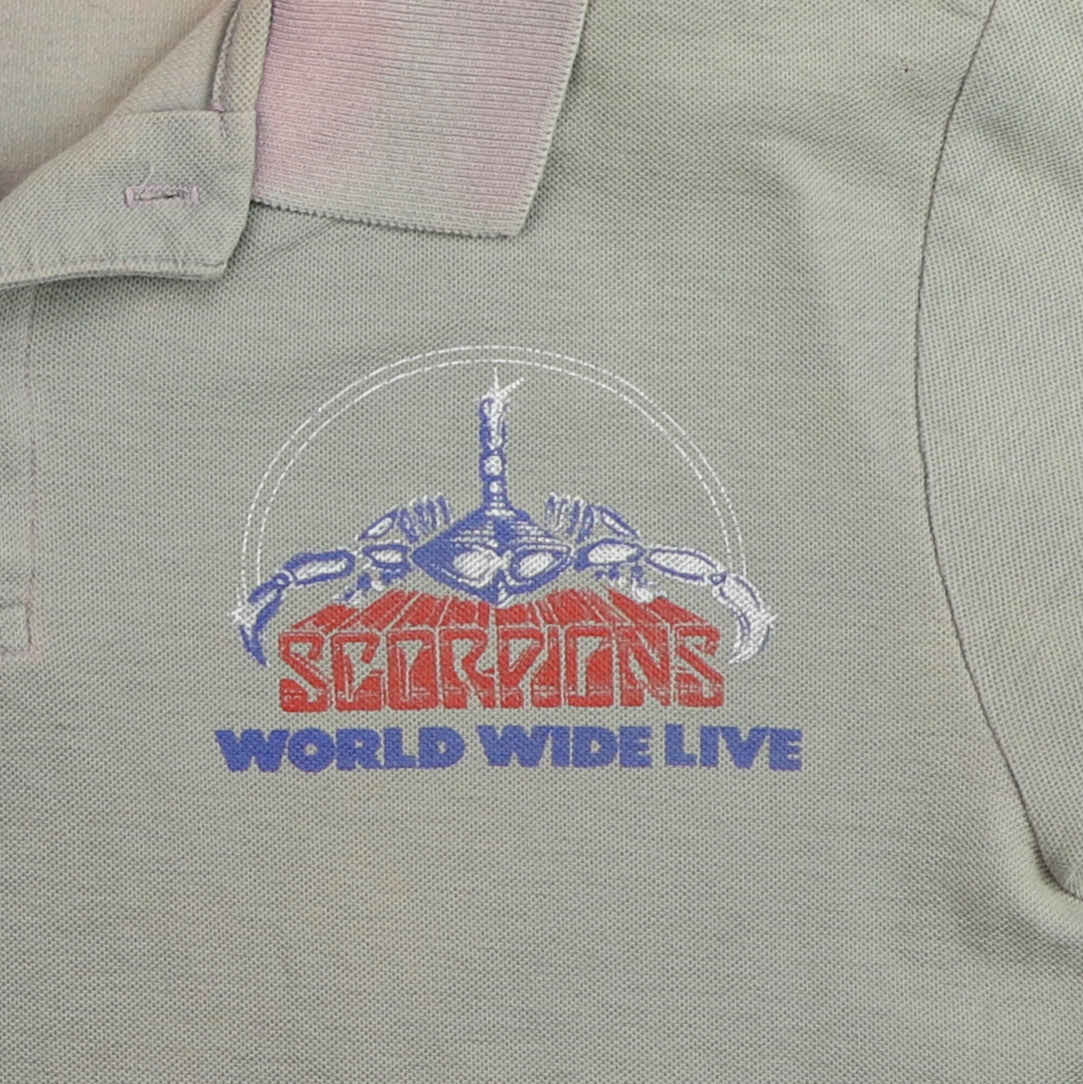 1985 Scorpions World Wide Live Crew Polo Shirt