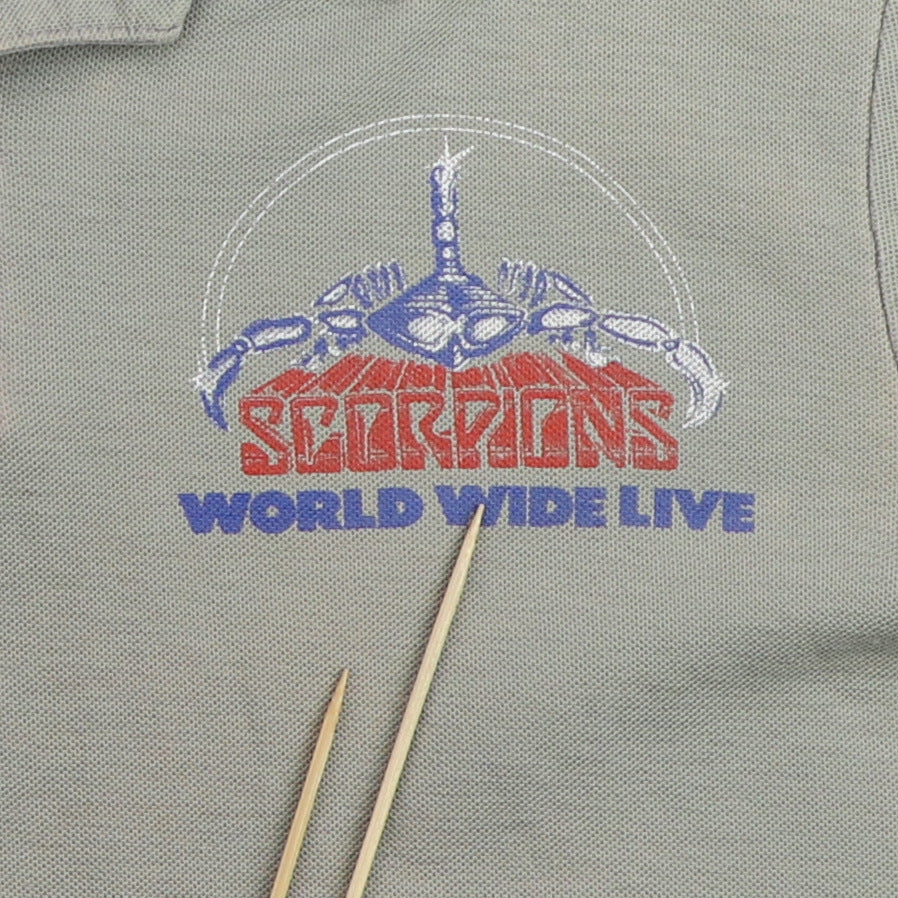 1985 Scorpions World Wide Live Crew Polo Shirt