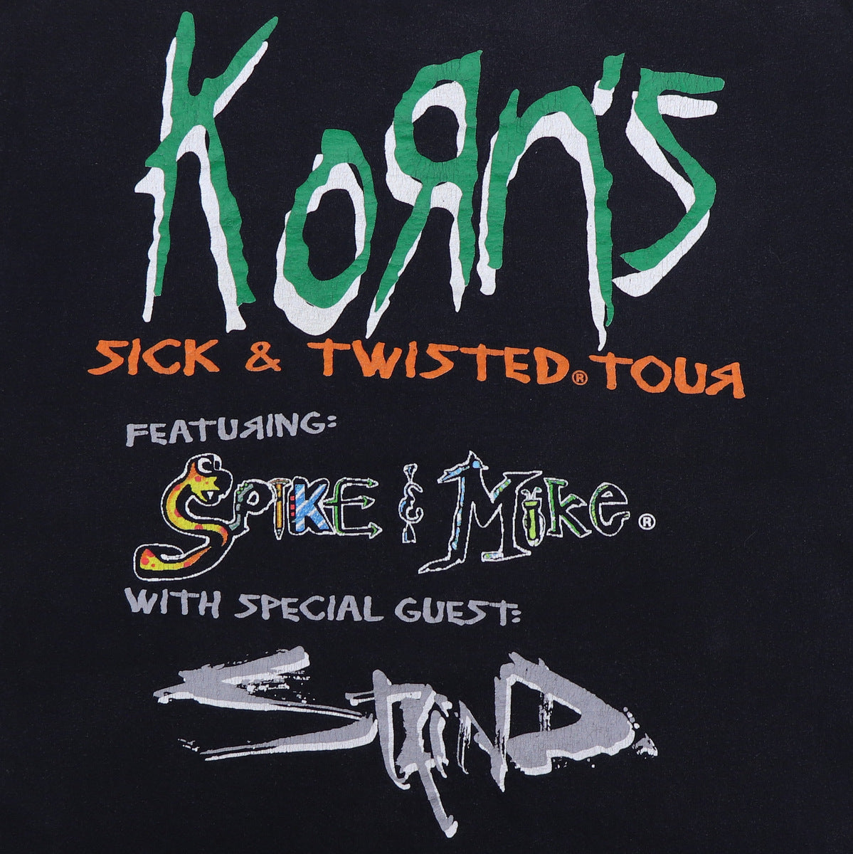 2000 Korn Sick & Twisted Tour Shirt