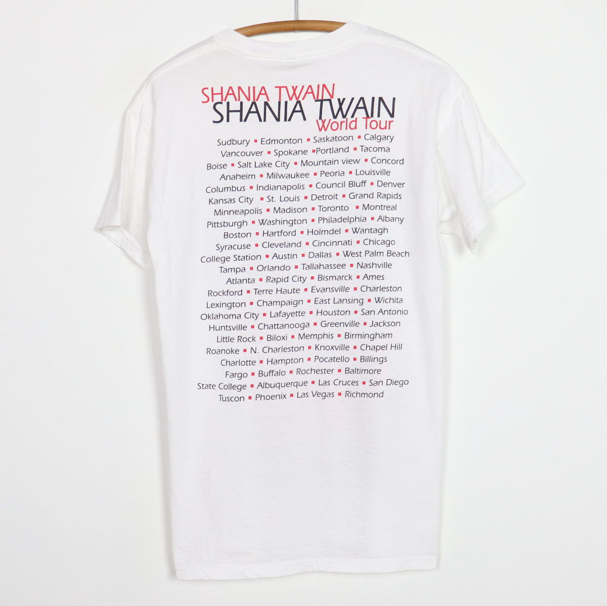 1998 Shania Twain World Tour Shirt