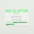 1987 Eric Clapton Local Backstage Pass