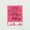 1987 Lionel Richie’s Outrageous Crew Backstage Pass