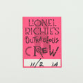 1987 Lionel Richie’s Outrageous Crew Backstage Pass