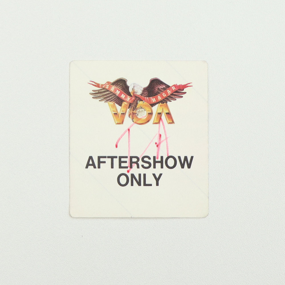 1984 Sammy Hagar VOA Tour Aftershow Only Backstage Pass