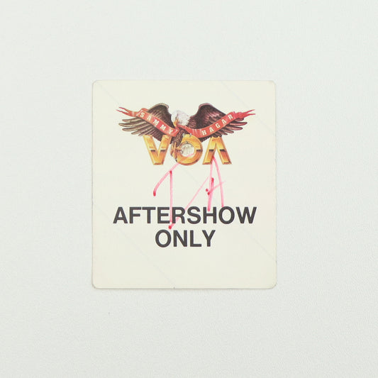 1984 Sammy Hagar VOA Tour Aftershow Only Backstage Pass