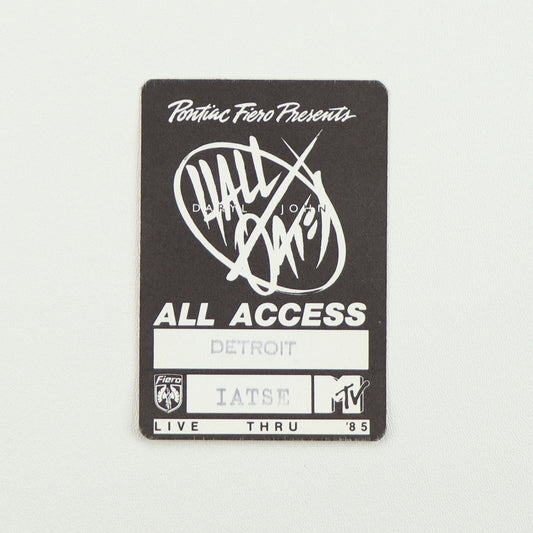 1985 Hall & Oates Live Thru ’85 Tour All Access Backstage Pass