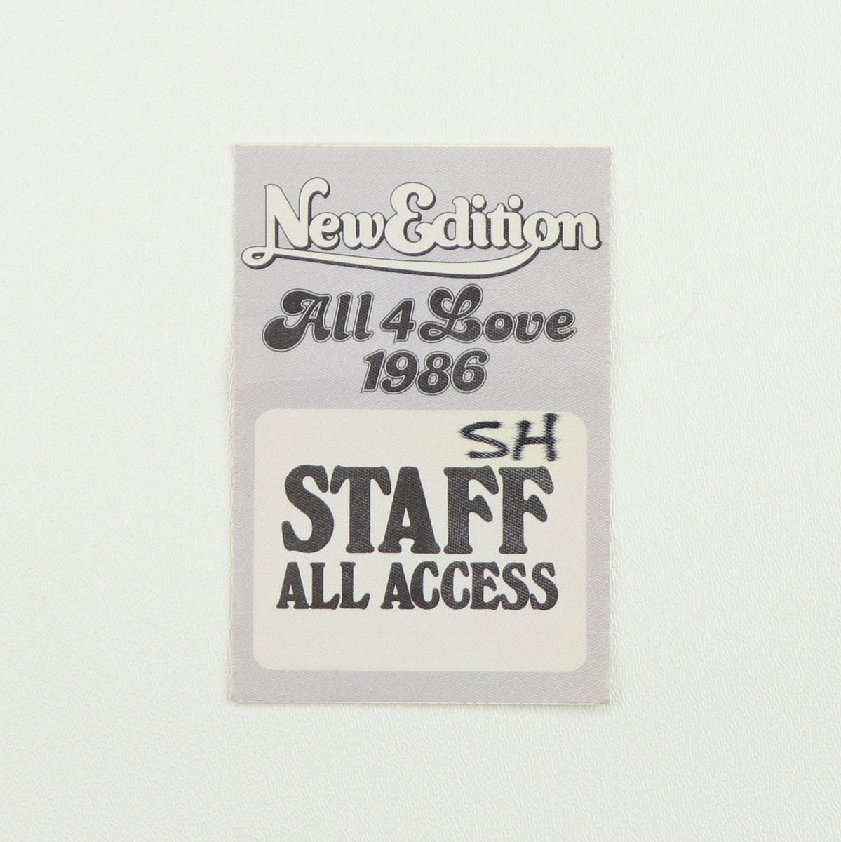 1986 New Edition All 4 Love Tour Band Staff All Access Backstage Pass