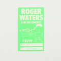 1985 Roger Waters Live In Concert Crew Backstage Pass