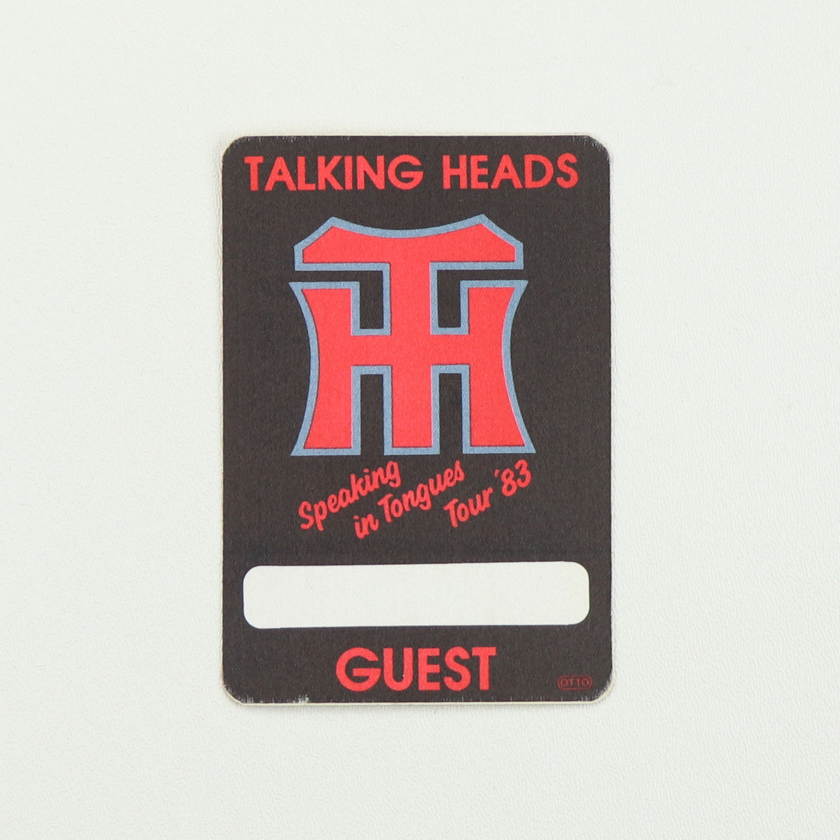 1983 Talking Heads Speaking In Tongues Tour Backstage Pass