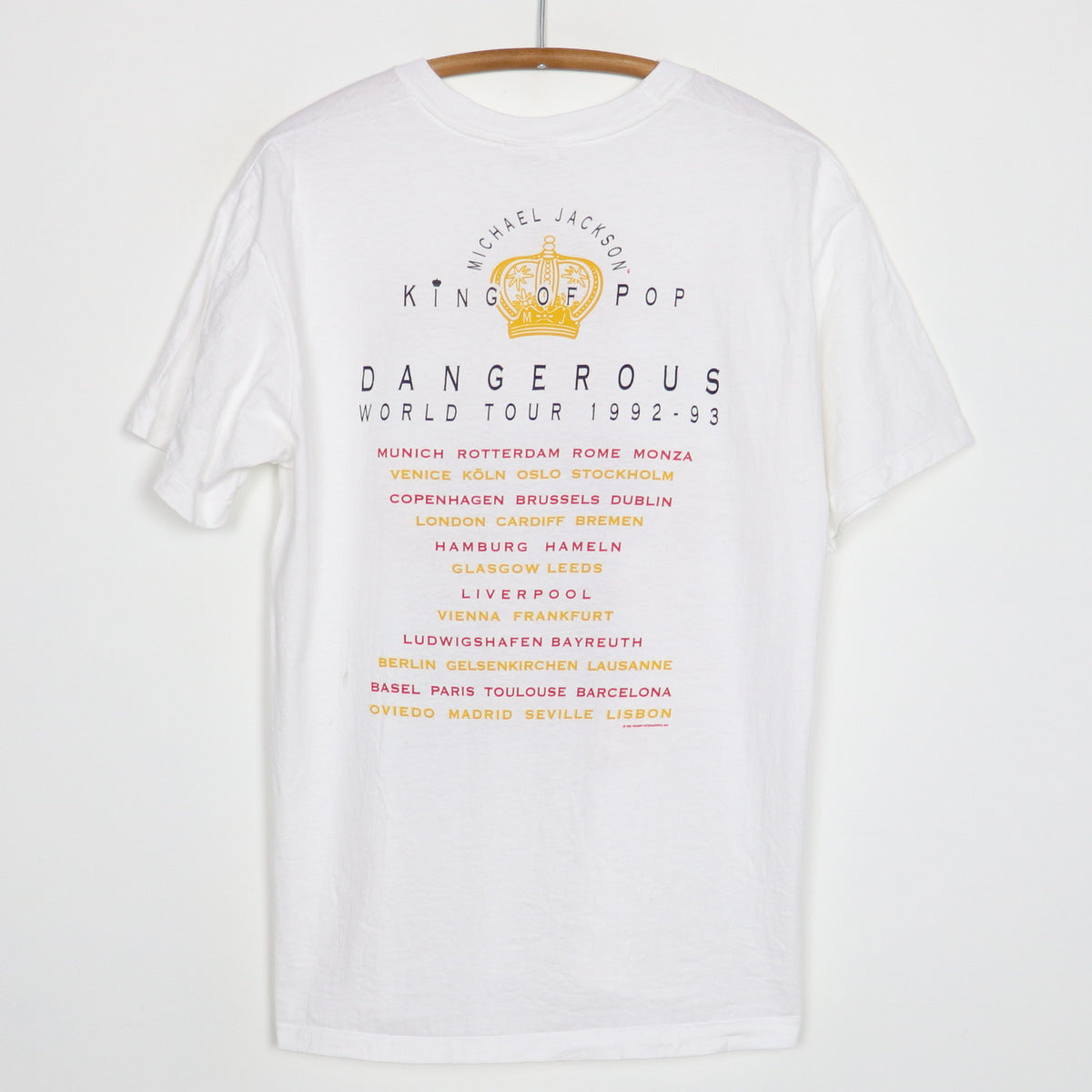 Michael Jackson Dangerous Tour T-shirt Men's Size M Black
