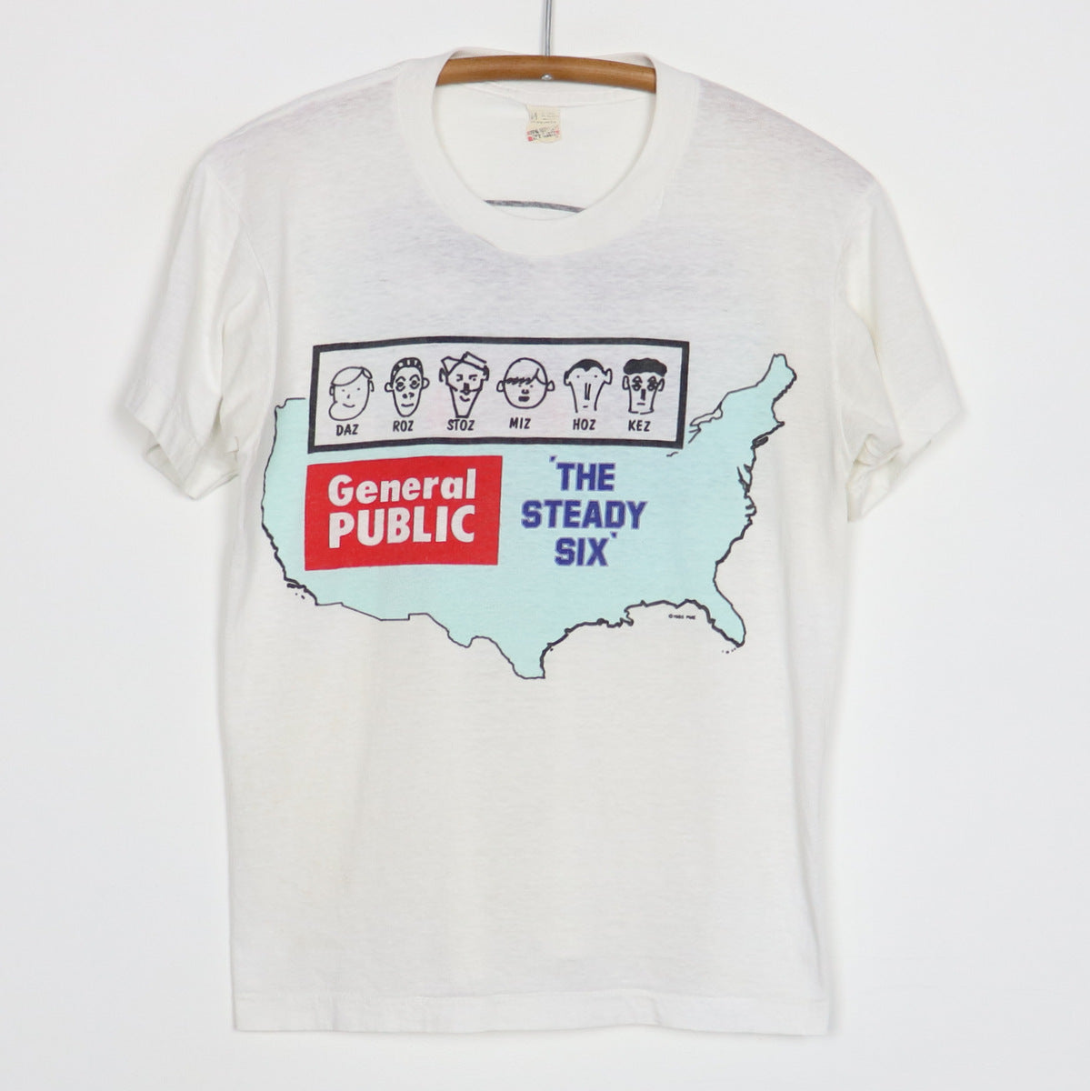 1985 General Public The Steady Six Tour Shirt