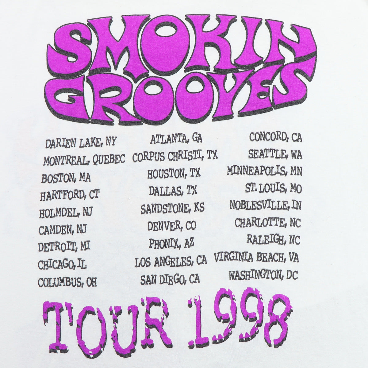 1998 Smokin Grooves Tour Shirt