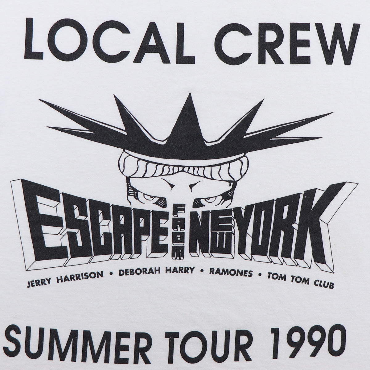 1990 Ramones Escape From New York Local Crew Concert Shirt