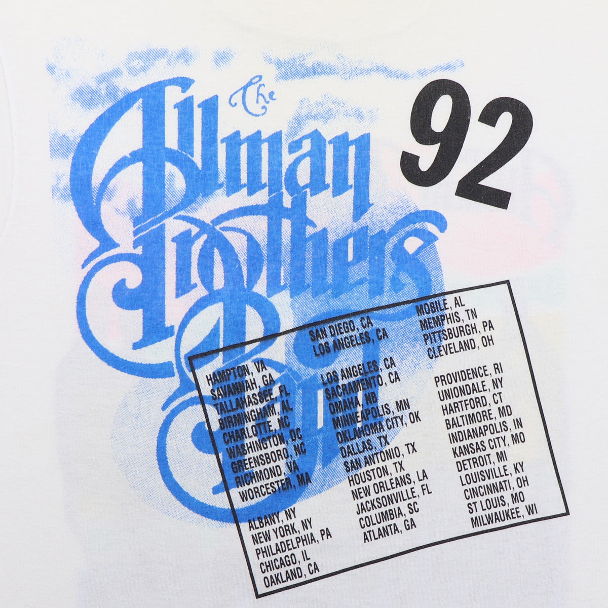 1992 Allman Brothers Tour Shirt