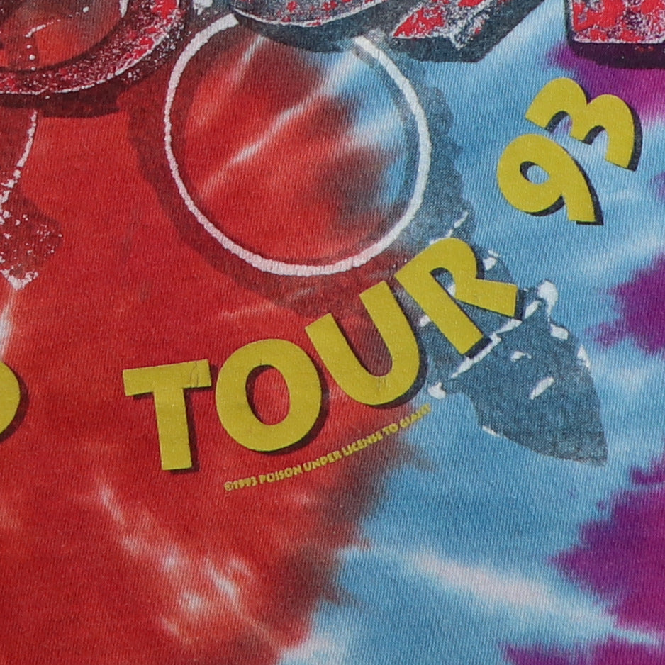 1993 Poison Native Tongue World Tour Tie Dye Shirt