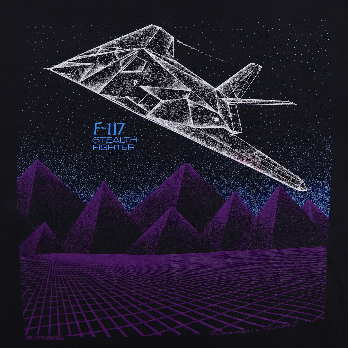 1989 F-117 Stealth Fighter Jet Blackbird Shirt