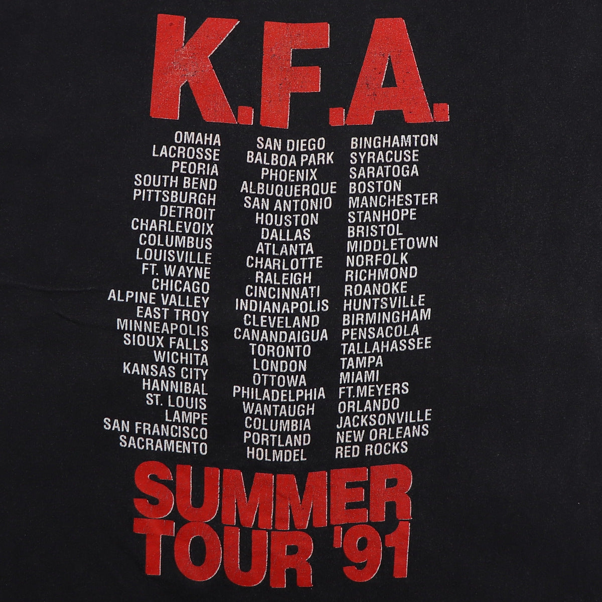 1991 Damn Yankees Summer Tour Shirt