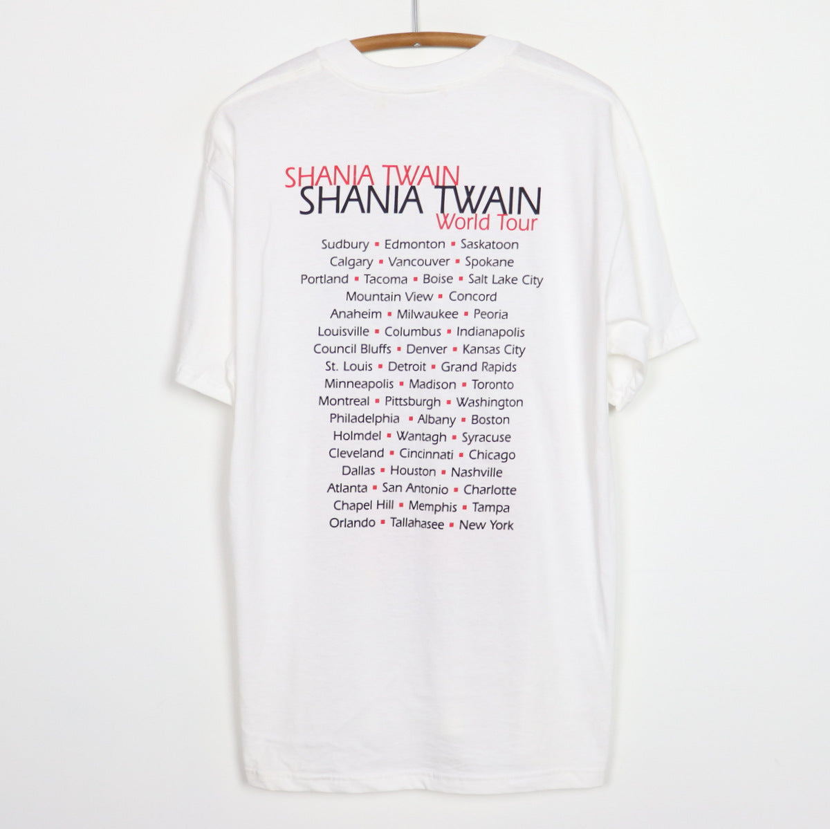 1998 Shania Twain World Tour Shirt