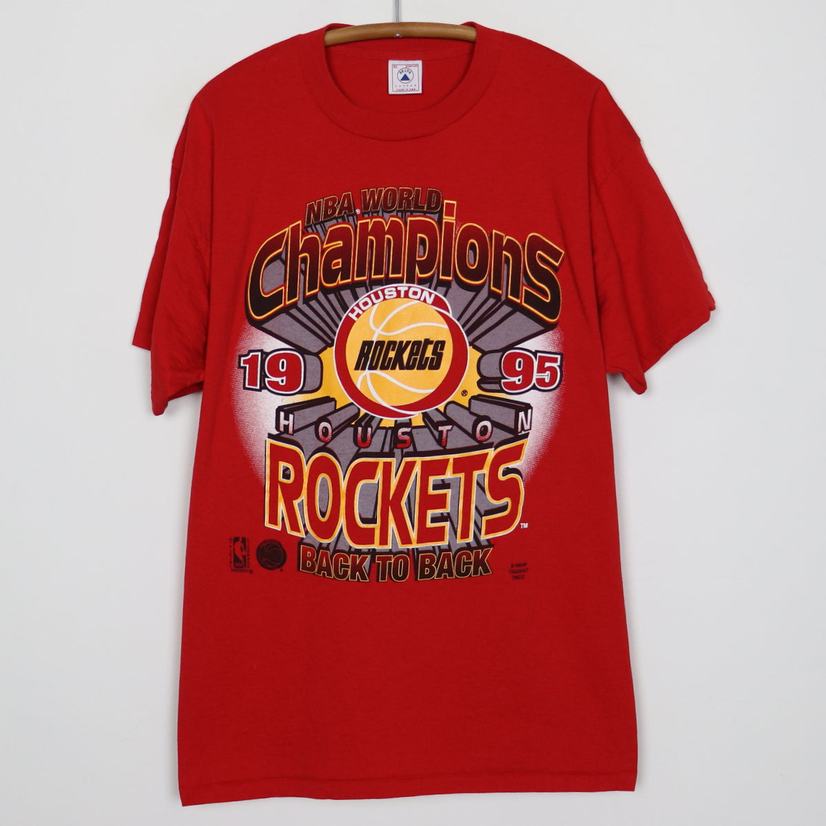 1995 Houston Rockets Back To Back Champions Shirt