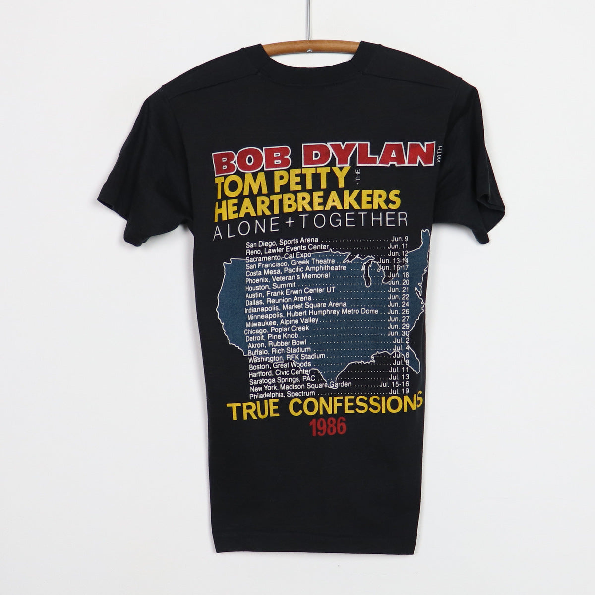 1986 Bob Dylan Tom Petty True Confessions Tour Shirt – WyCo Vintage