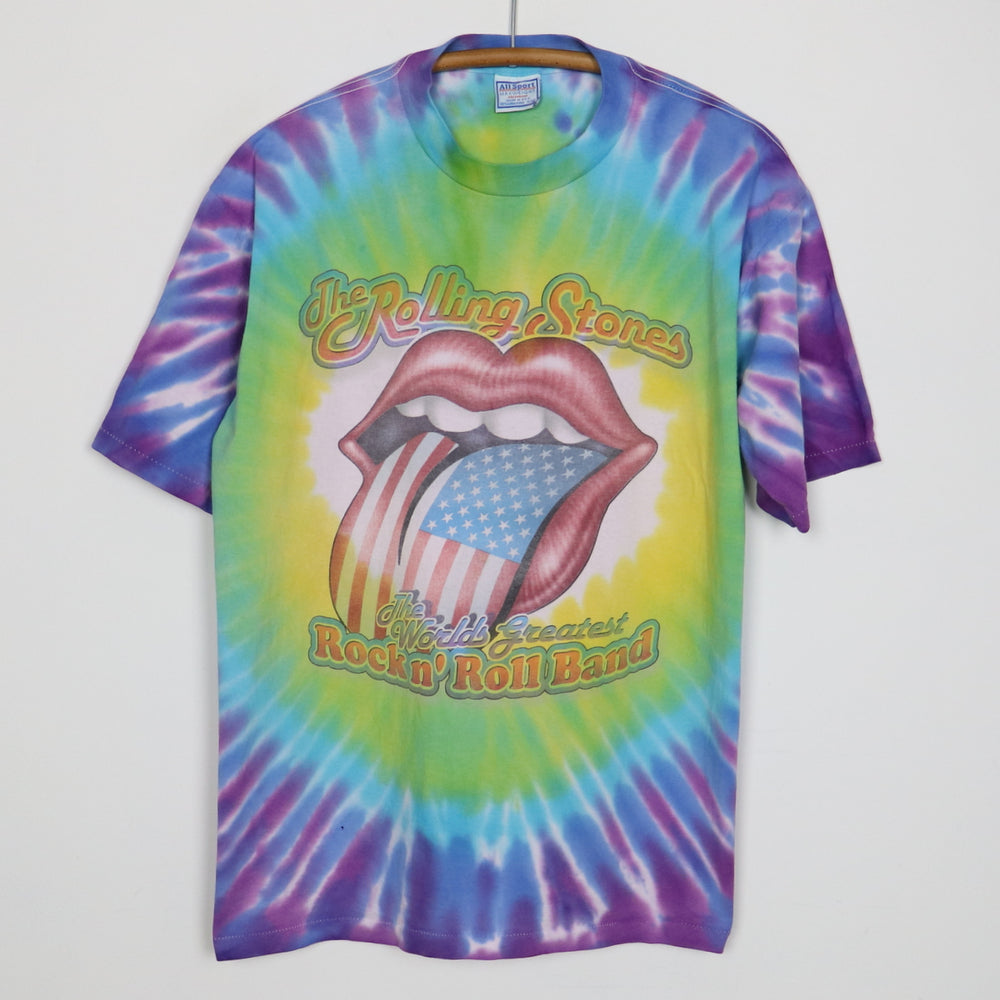 1997 Rolling Stones Bridges To Babylon Tie Dye Tour Shirt