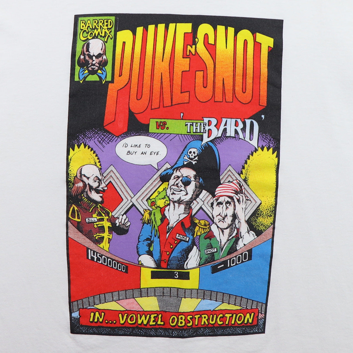 1990s Puke N' Snot Vs. The Bard Comic Shirt