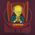 1999 The Simpsons C.M. Burns Release The Hounds Shirt