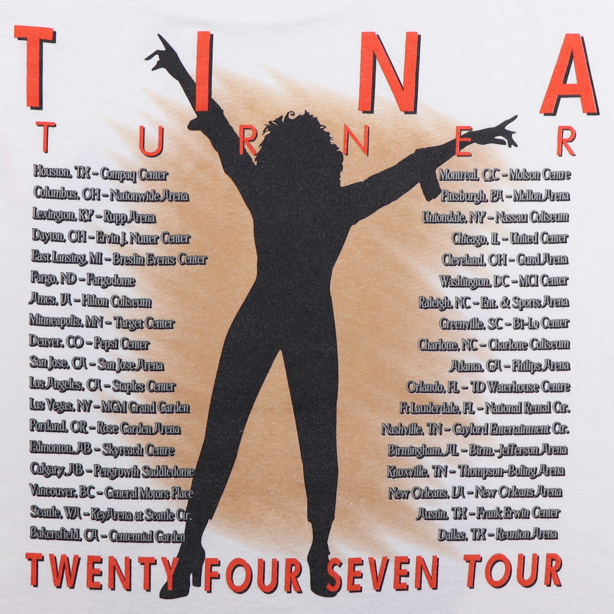 1999 Tina Turner 24 7 Tour Shirt