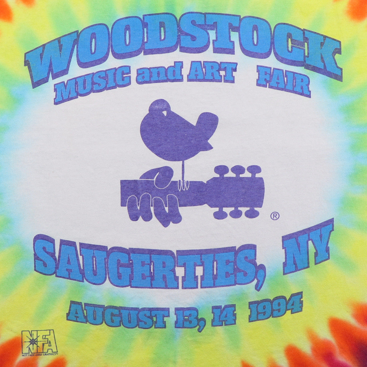 1994 Woodstock Concert Tie Dye Shirt