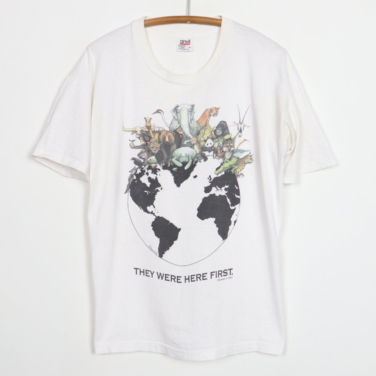 1992 They Were Here First Human-I-Tees Shirt