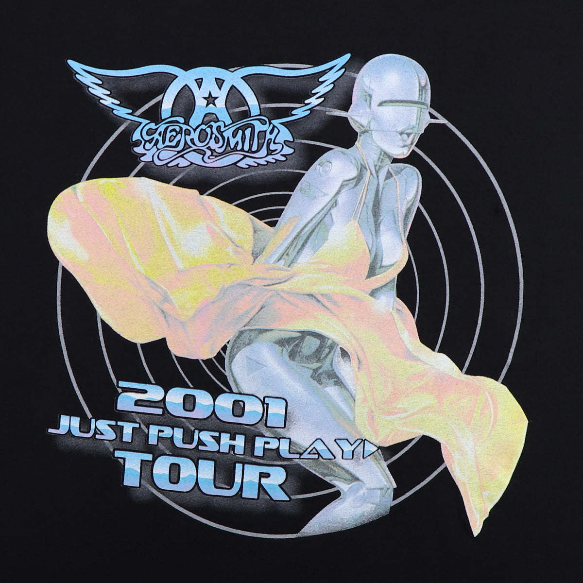 2001 Aerosmith Hajime Sorayama Just Push Play Tour Shirt