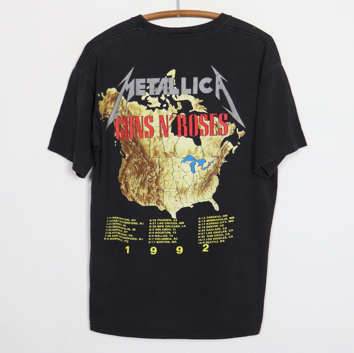 Metallica Tour 92 Tee - Black - Small