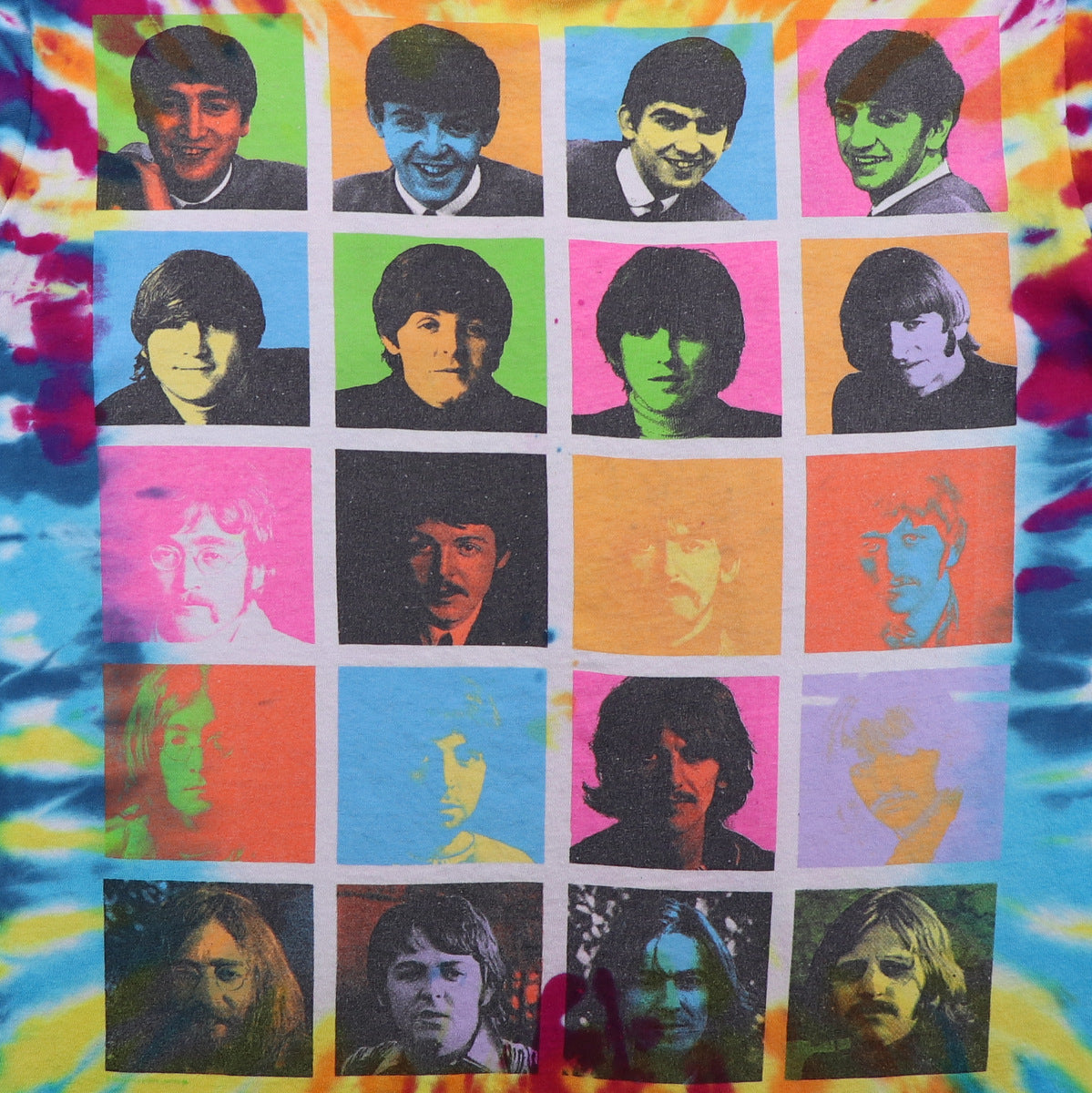 1990s The Beatles Andy Warhol Tie Dye Shirt