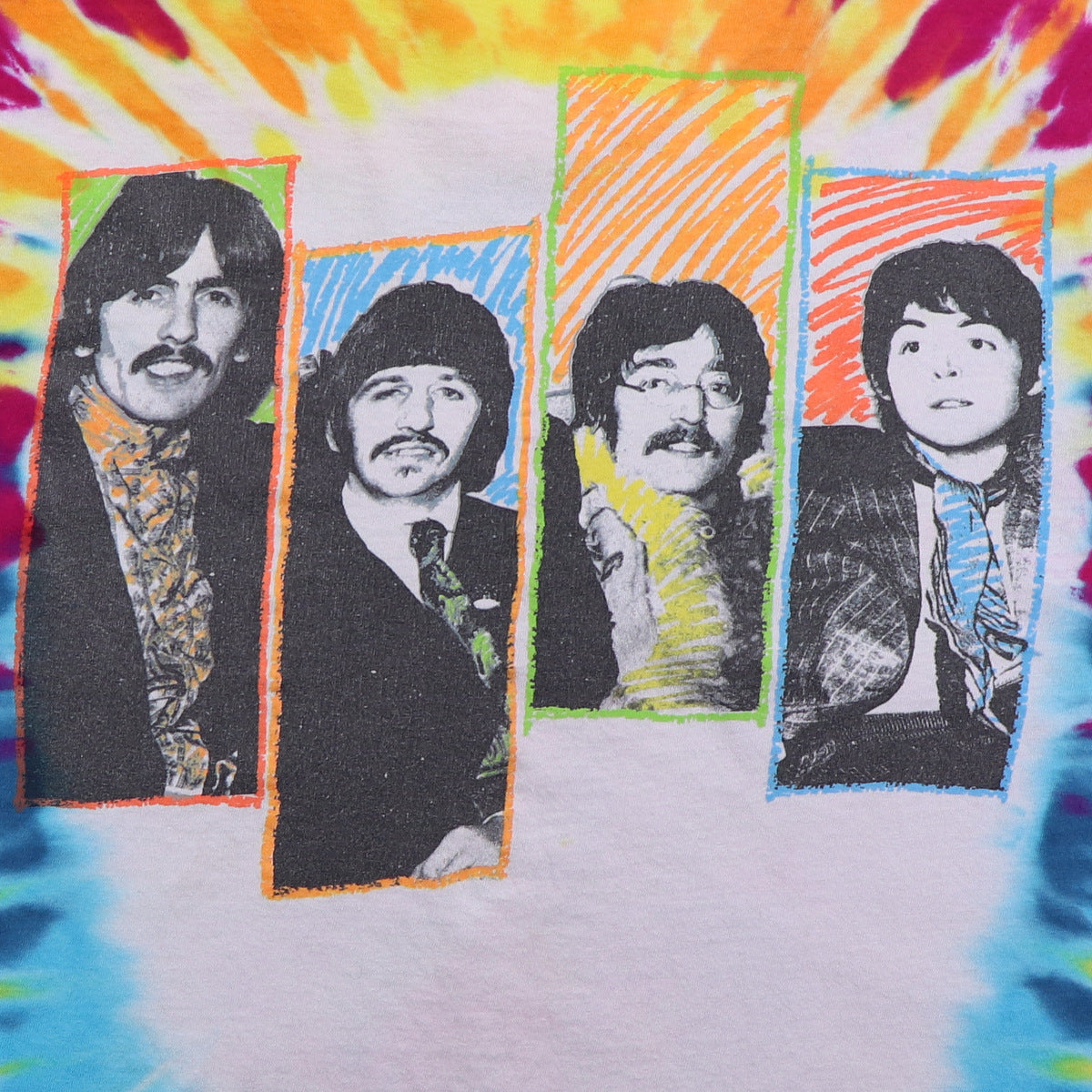 1990s The Beatles Andy Warhol Tie Dye Shirt